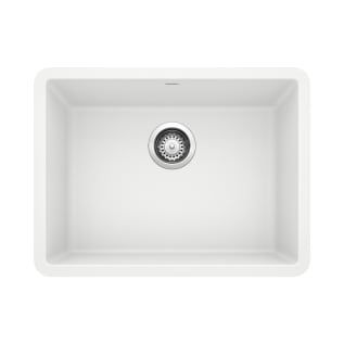 Blanco 522414 PRECIS™ SILGRANIT® Composite Sink, White, Rectangle Shape, 21-1/2 in L x 15-3/4 in W x 8-5/8 in D Bowl, 23-1/2 in L x 17-3/4 in W, Under Mount, Granite