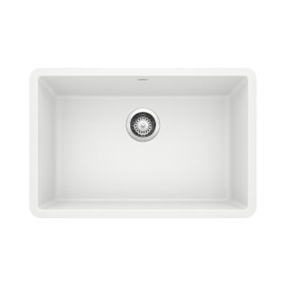 Blanco 522429 PRECIS™ SILGRANIT® Composite Sink, White, Rectangle Shape, 24-13/16 in L x 15-3/4 in W x 8-5/8 in D Bowl, 26-13/16 in L x 17-3/4 in W, Under Mount, Granite