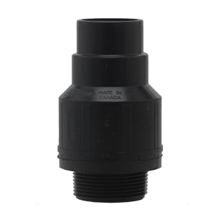 Boshart Industries BSC-150 Standard Sump Pump Check Valve, 1-1/2 in x 1-1/4 in or 1-1/2 in Nominal, MNPT x Spigot End Style, ABS Plastic Body, Import