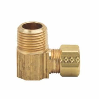 BrassCraft® 69-6-6X 69 Series 90 deg Tube Elbow, 3/8 in Nominal, Compression x MNPT End Style, Brass, Domestic
