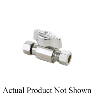 BrassCraft® KTCR11FX C1 1/4 Turn Water Supply Stop, 3/8 in Nominal, OD Compression x OD Female Compression, 125 psi, Brass Body, Polished Chrome, Domestic