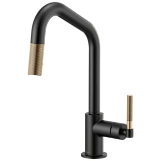 Brizo® 63063LF-BLGL Litze™ Pull-Down Kitchen Faucet, 1.8 gpm Flow Rate, Matte Black/Luxe Gold, 1 Handles, 1 Faucet Holes, Function: Traditional, Domestic