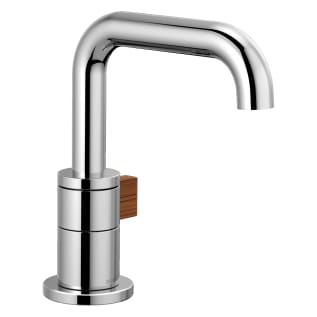 Brizo® 65035LF-PCTK-ECO Litze™ Lavatory Faucet, Commercial, 1.2 gpm Flow Rate, 5-9/16 in H Spout, 1 Handles, 1 Faucet Holes, Polished Chrome/Teak Wood, Function: Traditional