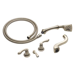 Brizo® T70385-BN Charlotte® 2-Handle Freestanding Tub Filler Trim, 9.38 in L 13-1/4 in W 10-1/8 in H, Brass, Brushed Nickel, Domestic