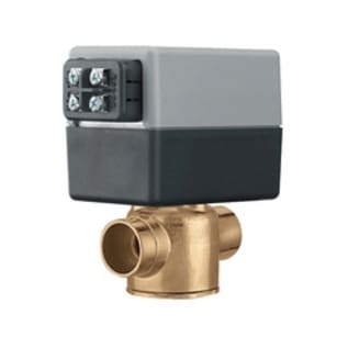 Caleffi Z-one™ Z54 2-Way Motorized Zone Valve With End Switch and Terminal Block, 1/2 in Nominal, C End Style, 300 psi Pressure, 2.5 Cv, 24 VAC