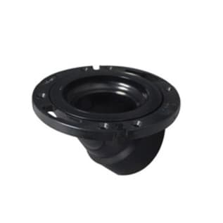 CANPLAS 113628 4"X3" ABS DWV 45 DEGREE CLOSET FLANGE W/ PLASTIC ADJ RING