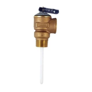 Cash Acme® 15836-0150 NCLX Combination Temperature and Pressure Relief Valve, 3/4 in Nominal, MNPT x FNPT End Style, 150 psi Pressure, Cast Bronze Body, Domestic