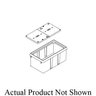 CDR™ B03132418A Straight Wall Meter Box, 24 in L x 13 in W x 18 in H, Polymer Concrete
