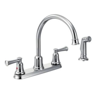 CFG CA41613 Capstone® Kitchen Faucet, 1.5 gpm Flow Rate, 8 in Center, High-Arc Spout, Polished Chrome, 2 Handles, Import