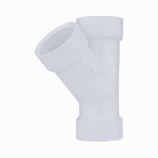 Charlotte PVC 00600 1800 Wye, Fitting/Connector: Wye, 8 in Nominal, Hub End Style, SCH 40/STD, PVC, Domestic