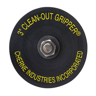 Cherne® Clean-Out Gripper® 270178 Mechanical Pipe Plug, 3 in Pipe, 2.2 in L, 17 psi Back Working, ABS, Black, Import