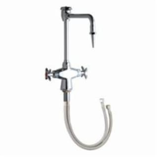 Chicago Faucet® 930-GN8BVBE7CP Hot and Cold Water Mixing Faucet, Polished Chrome, 2 Handles, Domestic, Commercial