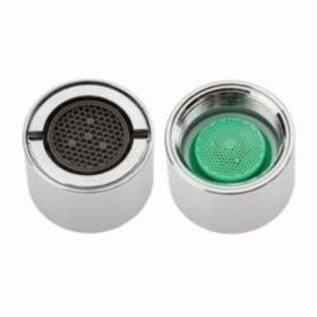 Chicago Faucet® Softflo® E35VPJKABCP Pressure Compensating Aerator, 13/16-24 Thread, Female UNS Thread, 1.5 gpm Flow Rate, Aerated Stream, Polished Chrome, Domestic