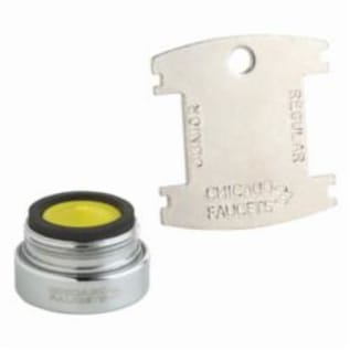 Chicago Faucet® E37VPJKABCP Pressure Compensating Outlet, For Use With 116.870.AB.1 HyTronic® Edge Lavatory Sink Faucet, 13/16-27 Thread, Male UNS Thread, 1.5 gpm Flow Rate, Non-Aerated Laminar Stream, Polished Chrome, Domestic