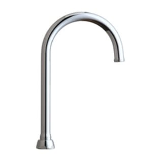Chicago Faucet® GN2AJKABCP Rigid/Swing Gooseneck Spout, 5-1/4 in L x 6-1/8 in H, For Use With Sink Faucet, Brass, Polished Chrome, Import