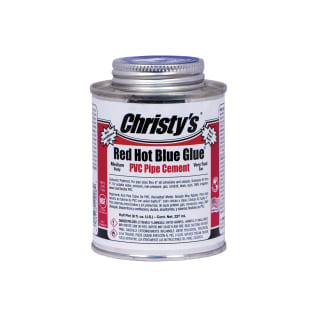 Christy's® Red Hot Blue Glue® 4585 Low VOC Medium Body PVC Plastic Pipe Cement, 0.5 pt Container, Deep Blue