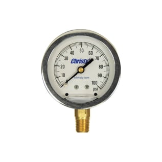 Christy's® 4110 Pressure Gauge, 2-1/2 in Dial, 0 to 400 psi Measuring, 1/4 in NPT Connection