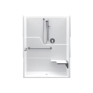 CDX XS60BFKDLPAC-LP-LHS-LCGB 3-Piece Low Profile Barrier-Free Shower Stall, 60 in L x 37-4/10 in W x 79-1/4 in H, AcrylX™ Acrylic, White
