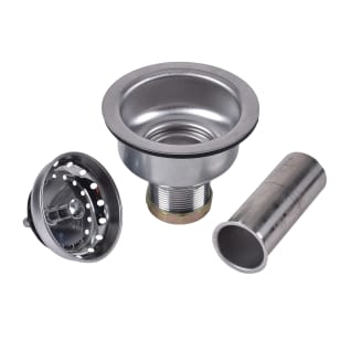 Dearborn® 15T Snap-N-Tite Sink Basket Strainer, 3-3/4 in OAL, Stainless Steel, Polished Chrome, Import