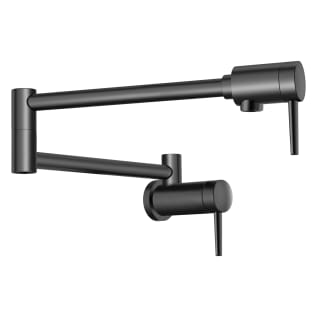 DELTA® 1165LF-BL Contemporary Pot Filler Faucet, 4 gpm Flow Rate, Fixed Spout, Matte Black, 2 Handles, Import