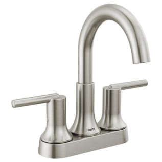 DELTA® 2559-SSMPU-DST Trinsic® Centerset Bathroom Faucet, Stainless, 2 Handles, Metal Push Pop-Up Drain, 1.2 gpm Flow Rate