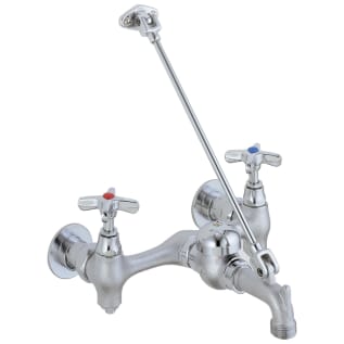 DELTA® 28T9 Service Sink Faucet, Wall Mount, 2 Handles, 8 in Center, 5.2 gpm Flow Rate, Rough Chrome