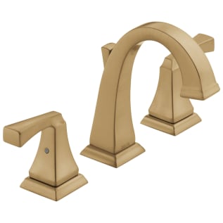 DELTA® 3551-CZMPU-DST Dryden™ Widespread Bathroom Faucet, 1.2 gpm at 60 psi Flow Rate, 3-3/4 in H Spout, 4 to 16 in Center, Champagne Bronze, 2 Handles, Metal Push Pop-Up Drain, Import