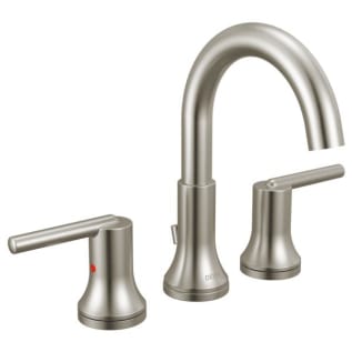 DELTA® 3559-SSMPU-DST Trinsic® Widespread Lavatory Faucet, Commercial, 1.5 gpm Flow Rate, 4-15/16 in H Spout, 4 to 16 in Center, Stainless Steel, 2 Handles, Pop-Up Drain, Domestic