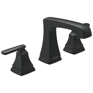 DELTA® 3564-BLMPU-DST Ashlyn® Widespread Lavatory Faucet, Commercial/Residential, 1.2 gpm Flow Rate, 4-1/8 in H Spout, 4-1/2 to 16 in Center, Matte Black, 2 Handles, Pop-Up Drain, Domestic