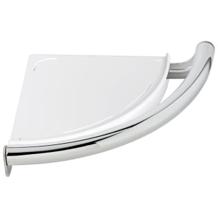 DELTA® 41516 Decor Assist™ Contemporary Corner Shelf With Assist Bar, 9-1/8 in OAL x 9-1/8 in OAD x 2-3/16 in OAH, Stainless Steel, Import