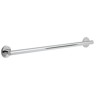 DELTA® 41836 Round Contemporary Decorative Grab Bar, 36 in L x 1-1/4 in Dia, Polished Chrome, Stainless Steel, Import