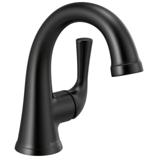 DELTA® 533LF-BLMPU Kayra™ Bathroom Faucet, 1.2 gpm at 60 psi Flow Rate, 4-1/2 in H Spout, 1 Handle, Metal Push Pop-Up Drain, 1 Faucet Hole, Matte Black