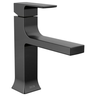 DELTA® 537-BLMPU-DST Velum™ Single-Handle Bathroom Faucet, 1.2 gpm Flow Rate, 4-7/16 in H Spout, 1 Handles, Pop-Up Drain, 1, 3 Faucet Holes, Matte Black, Function: Lavatory