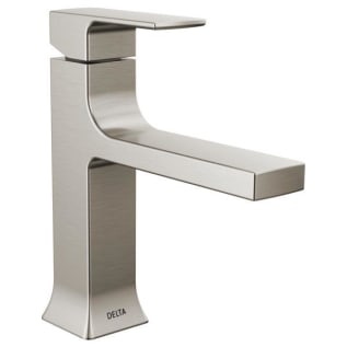 DELTA® 537-SSMPU-DST Velum™ Single-Handle Bathroom Faucet, 1.2 gpm Flow Rate, 4-7/16 in H Spout, 1 Handles, Pop-Up Drain, 1, 3 Faucet Holes, Stainless, Function: Lavatory