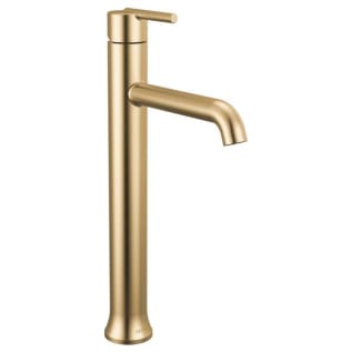 DELTA® 759-CZ-DST Trinsic® Vessel Lavatory Faucet, Commercial, 6-1/8 in Spout, 9-5/16 in H Spout, Brilliance® Champagne Bronze, 1 Handles, Domestic
