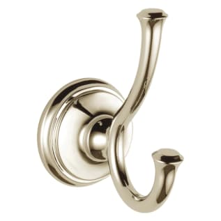 DELTA® 79735-PN Cassidy™ Robe Hook, 2 Hooks, 2-1/2 in OAW x 3-7/8 in OAD x 4-5/8 in OAH, Brass, Import