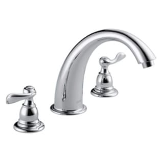 DELTA® BT2796 Roman Tub Trim, Windemere®, 18 gpm Flow Rate, 8 to 16 in Center, Polished Chrome, 2 Handles, Function: Traditional, Import