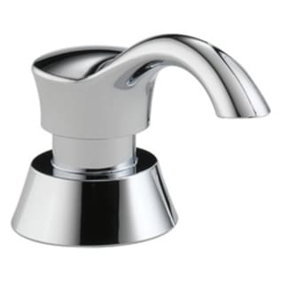 DELTA® RP50781 Pilar® Soap/Lotion Dispenser, Polished Chrome, 13 oz Bottle Capacity, Deck Mount, ABS, Import