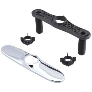 DELTA® RP70714 Essa® Escutcheon With Baseplate and Nuts, 15.4 in L x 3 in H x 6.9 in W, Polished Chrome, Import