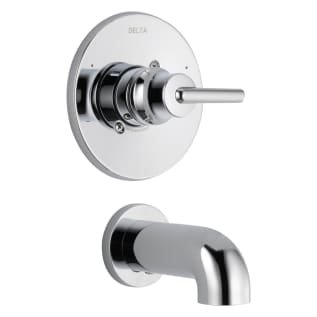 DELTA® T14159 Monitor® 14 Trinsic® Wall Mount Tub Trim, 2 gpm Flow Rate, Polished Chrome, 1 Handles, Domestic, Commercial