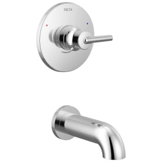 DELTA® T14159 Monitor® 14 Trinsic® Wall Mount Tub Trim, 2 gpm Flow Rate, Polished Chrome, 1 Handles, Domestic, Commercial