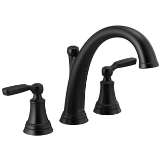 DELTA® T2732-BL Woodhurst™ Tub Faucet, 18 gpm Flow Rate, 10 to 16 in Center, Matte Black, 2 Handles, Tub Filler Function, Domestic