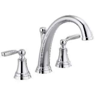 DELTA® T2732 Roman Tub Faucet Trim, Woodhurst™, 10 to 16 in Center, Polished Chrome, 2 Handles, Function: Traditional, Domestic