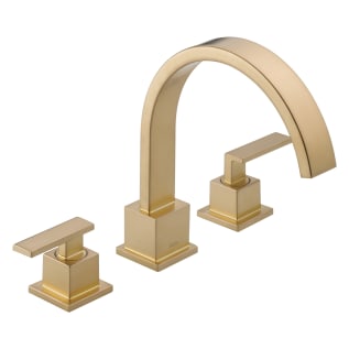 DELTA® T2753-CZ Roman Tub Trim, Vero®, 18 gpm Flow Rate, 8 to 16 in Center, Champagne Bronze, 2 Handles, Function: Traditional, Import