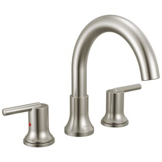 DELTA® T2759-SS Roman Tub Trim, Trinsic®, 1.75 gpm Flow Rate, 8 to 16 in Center, Stainless Steel, 2 Handles, Function: Traditional, Domestic