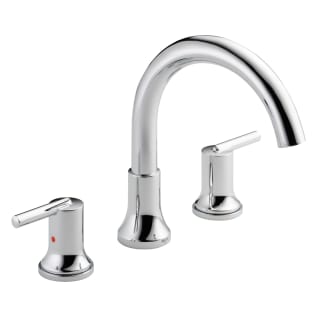 DELTA® T2759 Roman Tub Trim, Trinsic®, 1.75 gpm Flow Rate, 8 to 16 in Center, Polished Chrome, 2 Handles, Function: Traditional, Domestic