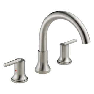 DELTA® T2759-SS Roman Tub Trim, Trinsic®, 1.75 gpm Flow Rate, 8 to 16 in Center, Stainless Steel, 2 Handles, Function: Traditional, Domestic
