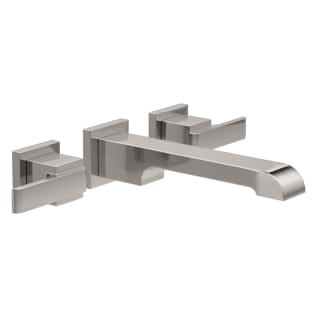 DELTA® T3567LF-SSWL Ara® Centerset Lavatory Faucet, Stainless Steel, 2 Handles, 1.2 gpm Flow Rate