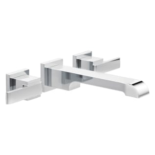 DELTA® T3567LF-WL Ara® Centerset Lavatory Faucet, Polished Chrome, 2 Handles, 1.2 gpm Flow Rate