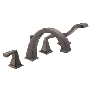DELTA® T4751-RB Roman Tub Trim, Dryden™, 2 gpm Flow Rate, 8 to 16 in Center, Venetian Bronze, 2 Handles, Function: Traditional, Import